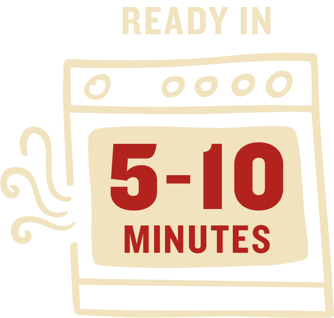 Ready in 5 - 10 minutes