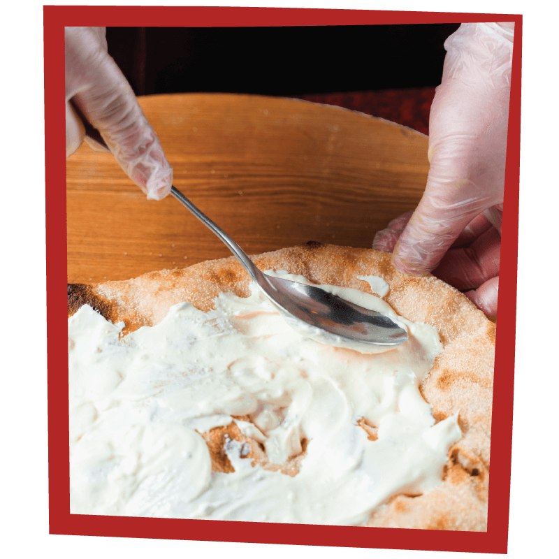 Making an EPICO Pinsa Romana pizza with Greek yogurt