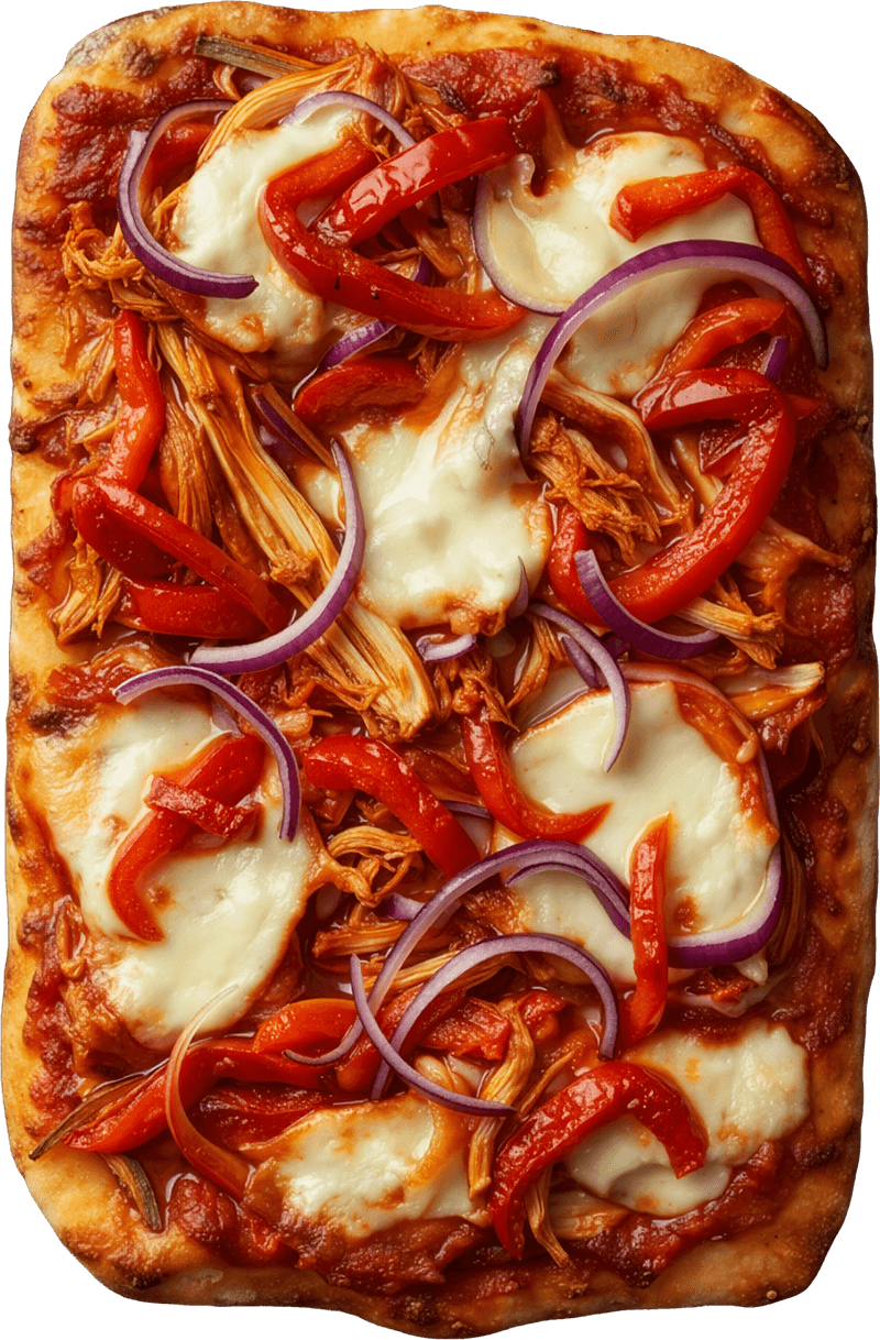 BBQ Aussie Pizza using Epico Pinsa Romana pizza base.